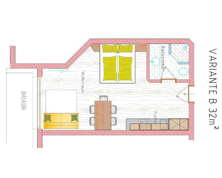 Ferienwohnung für 2 Personen, mit Balkon und Terrasse in Bad Hofgastein - 4