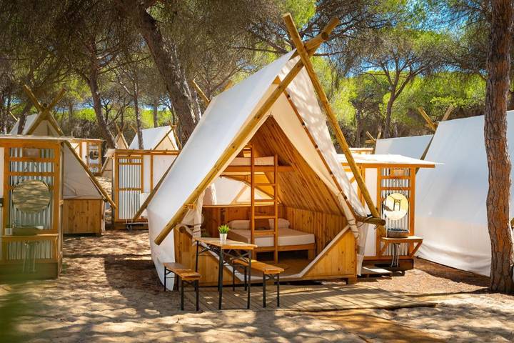 Camping für 4 Personen, mit Garten und Pool sowie Terrasse an der Costa de la Luz - 3