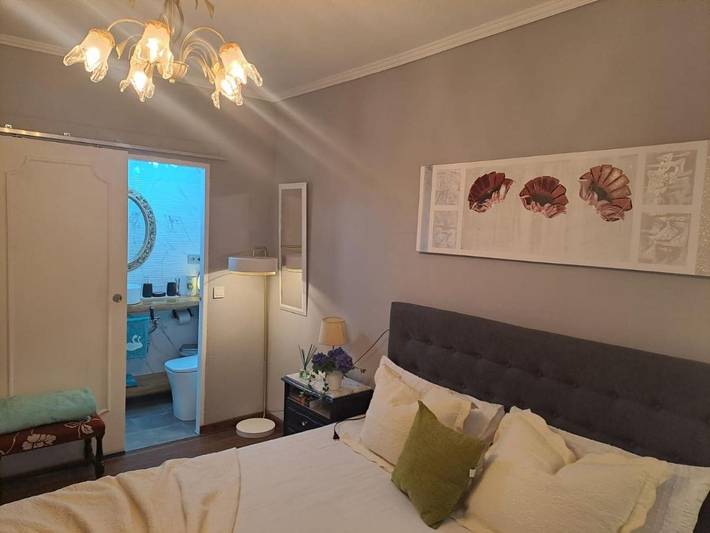 Apartamento para 2 personas, con vistas además de jardín y piscina, Se admiten mascotas en Rianjo