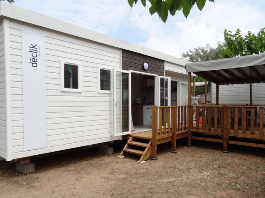 Camping Paradis Cayola - Mobilheim 4 personen - Komfort + Declick Premium - Klima/Tv/Geschirrspüler - Samstag in Portiragnes Plage, Vias
