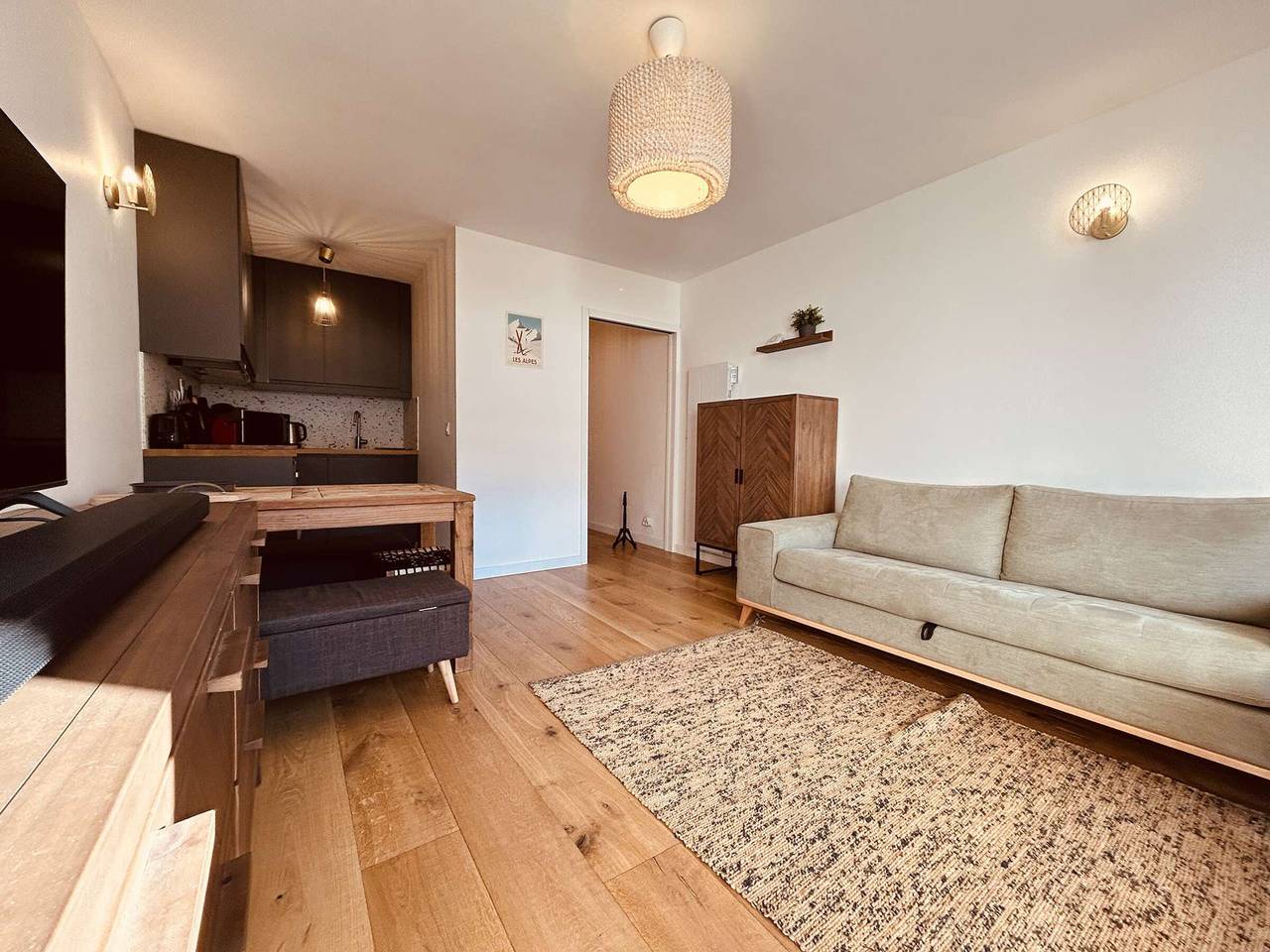 Apartamento entero, Estudio cabina 4 pers. en Monêtier-les-Bains, estacionamiento, balcón vista montaña in Le Monêtier-les-Bains, Serre Chevalier