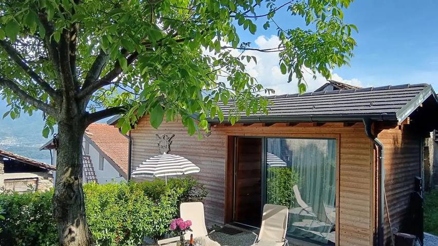 Chalet für 3 Personen, mit Garten und Terrasse am Comer See