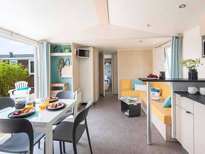 Camping Au Vert de l'Authie - Mobilheim 8 personen - Mobilheim Grand Confort - 4 Zimmer in Beauvoir-Wavans, Arras und Umgebung