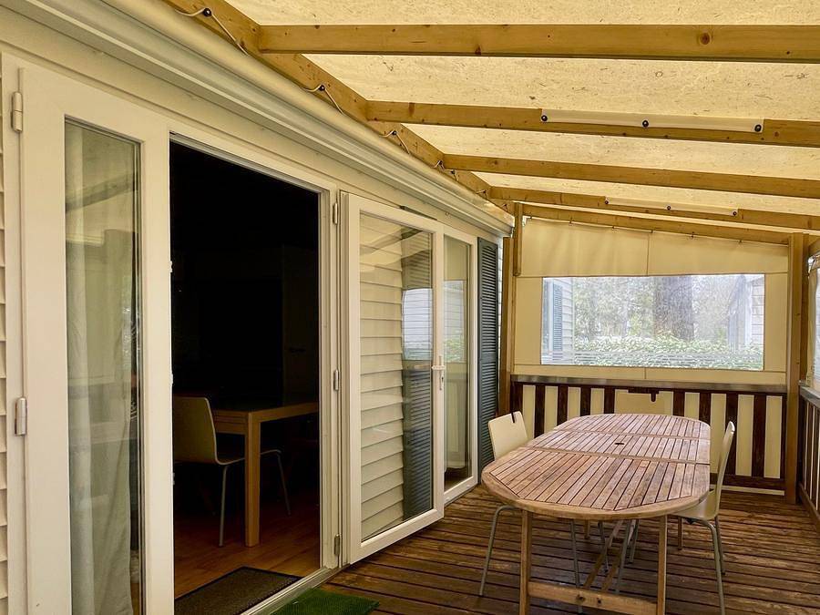 Tour Opérateur et Particulier sur Camping la Ferme  - Mobilheim 8 personen - Mobilhome (Lf68) - 8 pers - 3 Ch in Saint-Augustin, Côte de Beauté