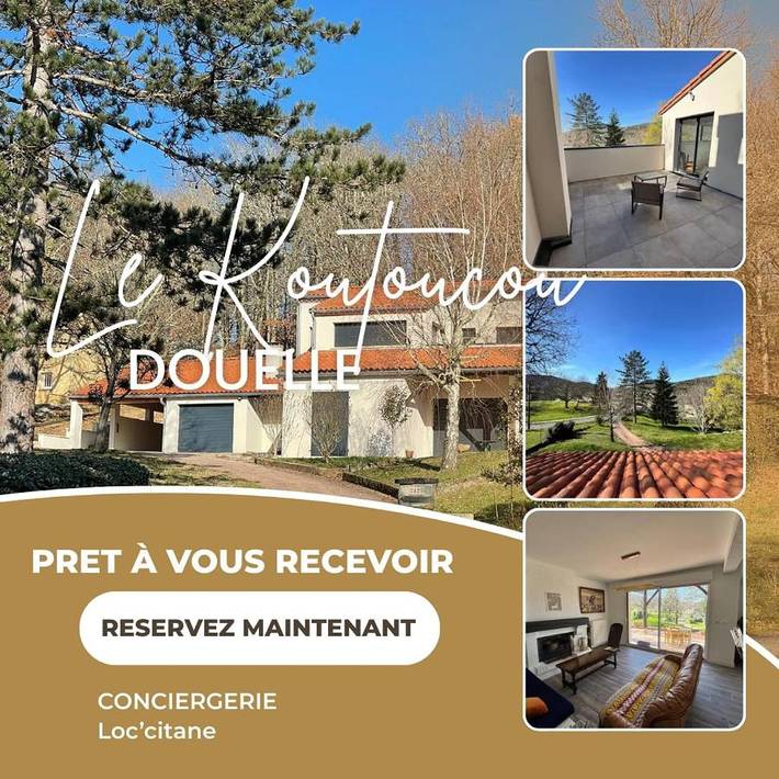 Location de vacances pour 6 personnes, avec vue et balcon à Douelle (Lot)