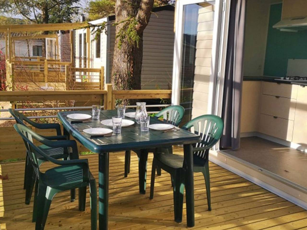 Mobile Home with Terrace in Collias for 2 People in Collias, Nimes region