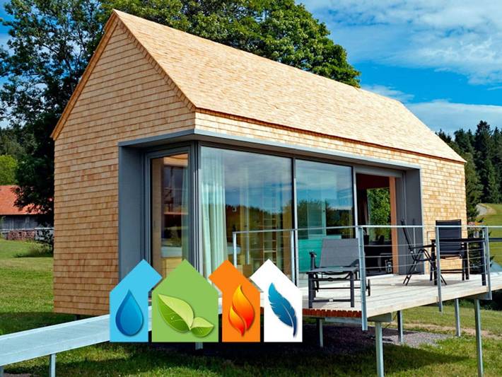 Ferienhaus für 3 Personen, mit Terrasse und Garten