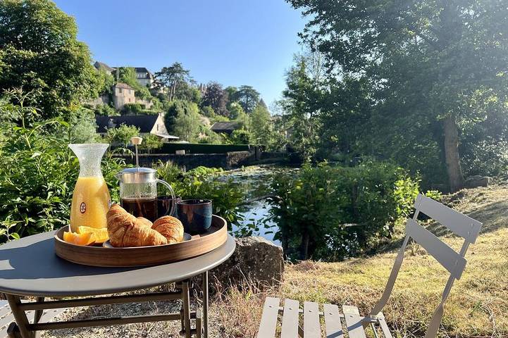Appartement de vacances pour 4 personnes, avec Terrasse ainsi que Jardin et Piscine