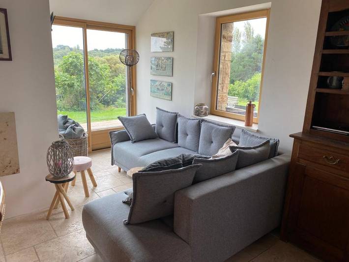 Location de vacances pour 10 personnes, avec vue ainsi que vue sur le lac et jardin, animaux acceptés dans Plage du Verger - 4