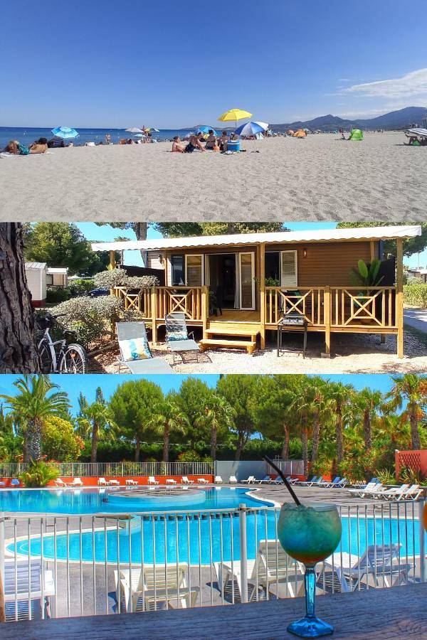 Camping para 6 personas, con jardín además de piscina para niños y piscina, Familias con niños en La Côte Vermeille