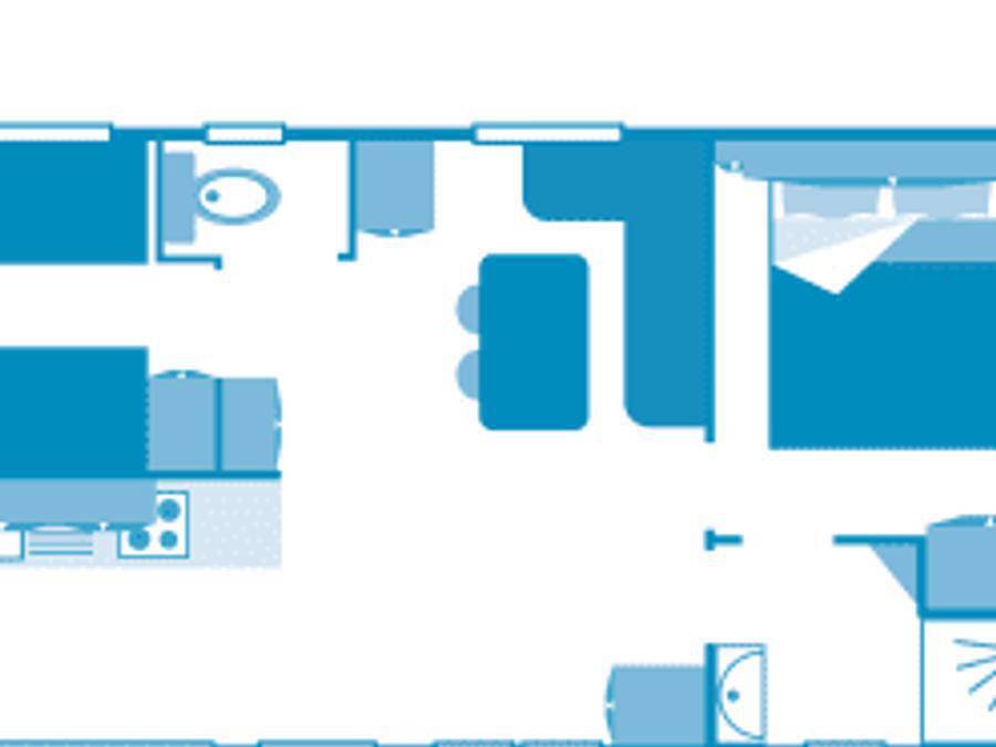 Camping Sandaya Sanguinet Plage - Mobile home 4 persons - Cottage 4p 2bed **** in Sanguinet, Côte d’Argent