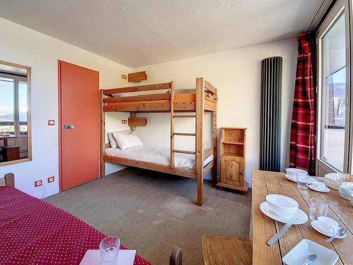 Studio voor 3 personen, met balkon in Les Menuires