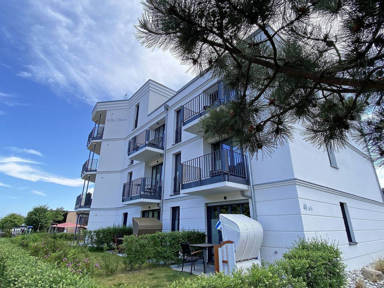 Ganze Ferienwohnung, F: Villa Düne Whg. 14 mit Balkon/Meerblick & Sauna in Baabe, Rügen