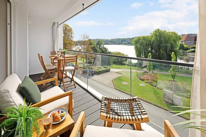 Ferienwohnung für 4 Personen, mit Balkon und Ausblick sowie Seeblick in Kreis Herzogtum Lauenburg