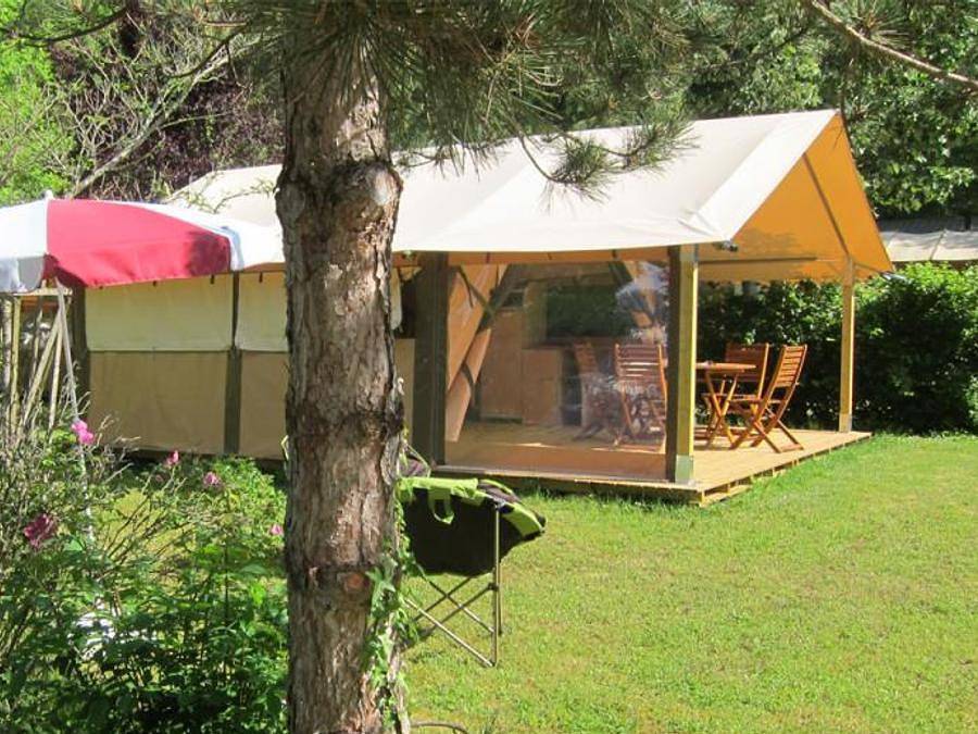 Camping Moulin de David - Canvas and wooden tent 5 persons - Lodge Victoria 30m² - Luxury finish (Saturday to Saturday) in Gaugeac, Périgord Pourpre