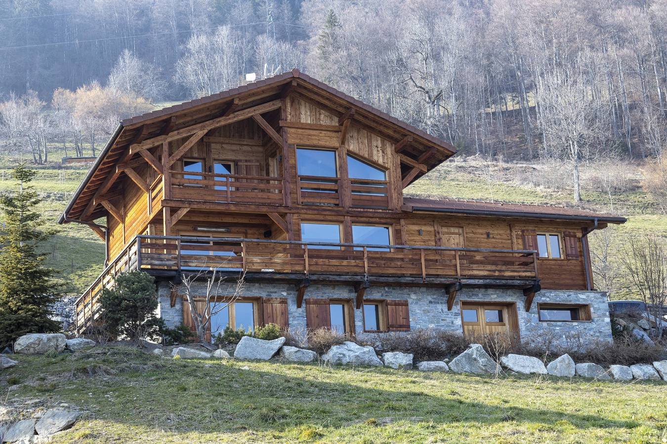 Chalet Face Au Mont-blanc: avec vue imprenable sur les montagnes, proche Megève in Sallanches, Pays du Mont-Blanc