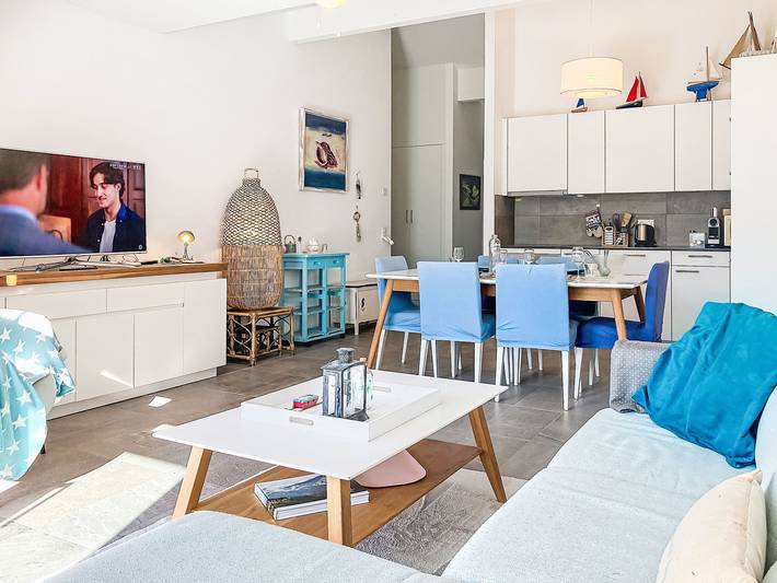 Appartement de vacances pour 4 personnes, avec balcon ainsi que vue sur le lac et vue