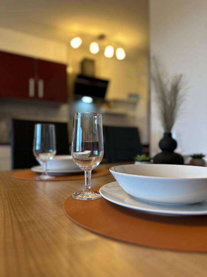 Ferienwohnung für 4 Personen, mit Balkon und Pool sowie Sauna und Ausblick