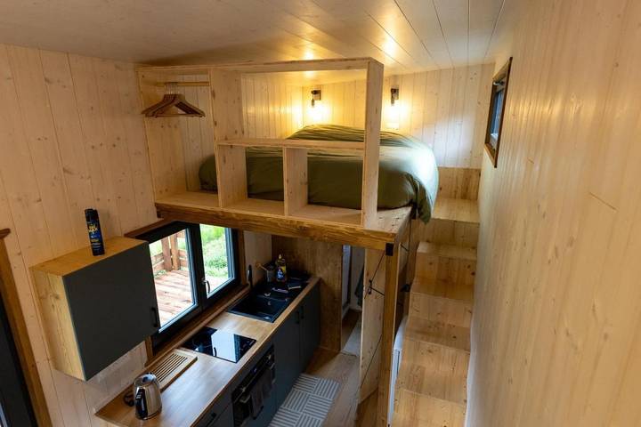 Maison de campagne pour 3 personnes, avec terrasse et vue, animaux acceptés à Wisembach