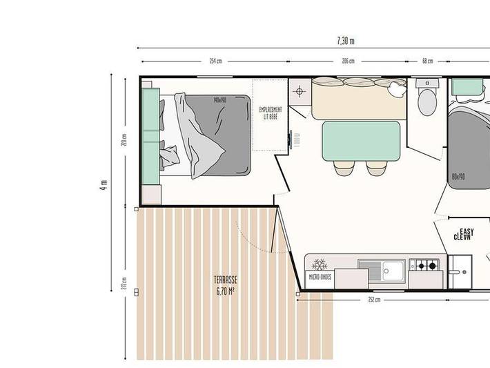 Mobil home pour 4 personnes dans Plage de l'Almanarre - 4