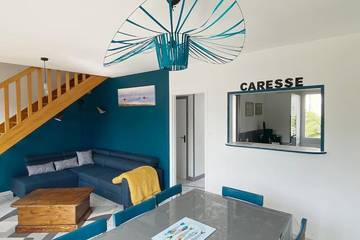 Gîte pour 11 personnes, avec terrasse ainsi que vue et jardin, animaux acceptés dans Port Manec’h