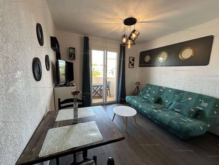 Location de vacances pour 2 personnes, avec piscine et balcon dans Narbonne Plage