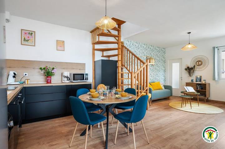 Gîte pour 4 personnes, avec Terrasse ainsi que Jardin et Vue