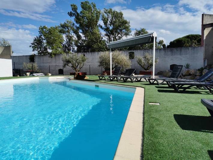 Hôtel pour 2 personnes, avec jardin ainsi que piscine et terrasse, animaux acceptés à Trèbes - 4