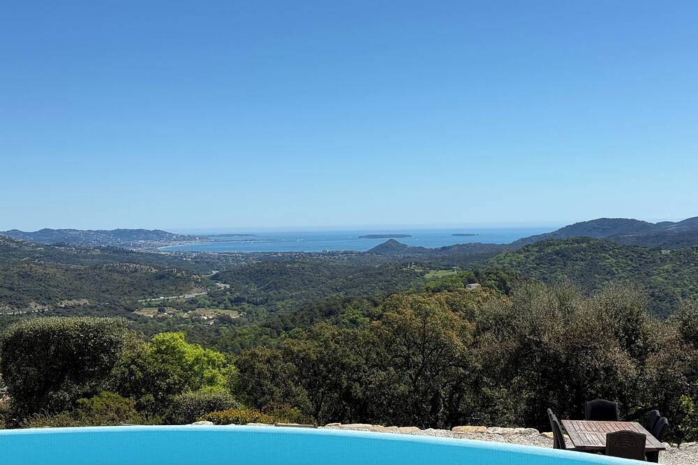 Alquiler villa con vistas al mar, cerca de Cannes, tenis, piscina, sauna, hammam in Les Adrets-de-l'Estérel, Massif de l'Esterel