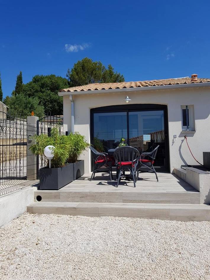 Maison de vacances pour 2 personnes, avec Terrasse ainsi que Jardin et Vue