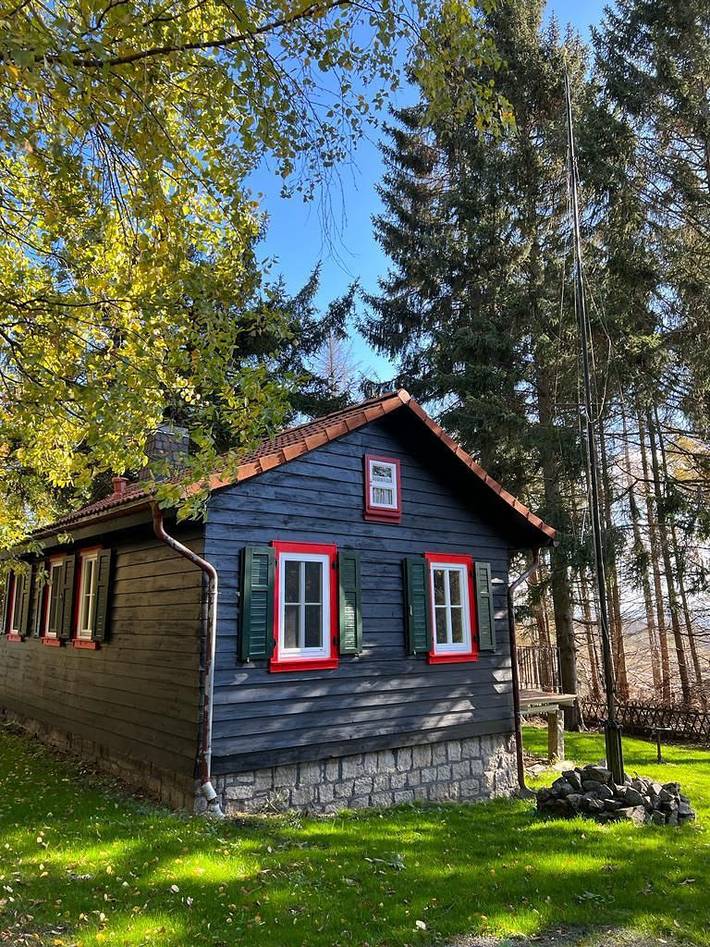 Chalet für 2 Personen, mit Terrasse und Garten sowie Sauna und Ausblick im Harz