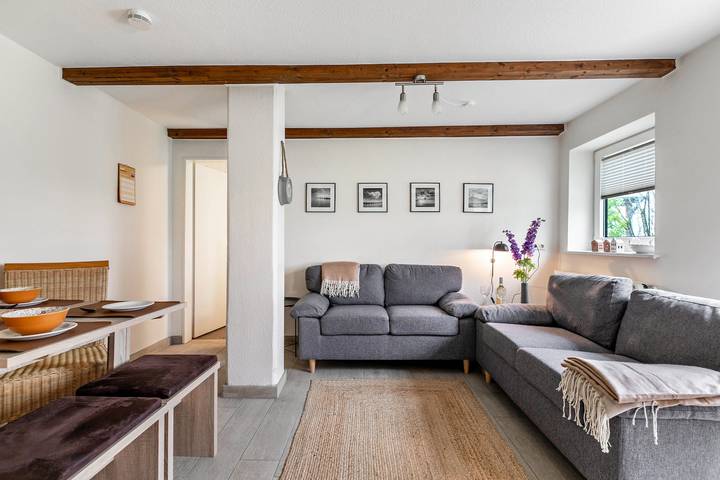 Appartement de vacances pour 4 personnes, avec jardin en Mer du Nord