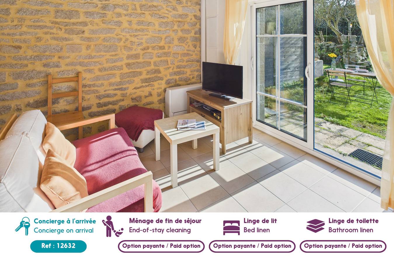 Holiday home for 2 people with garden in Penmarc'h, Quimper region