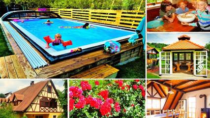 Ferienhaus für 6 Personen, mit Balkon und Garten sowie Pool und Sauna, mit Haustier in der Fränkische Schweiz
