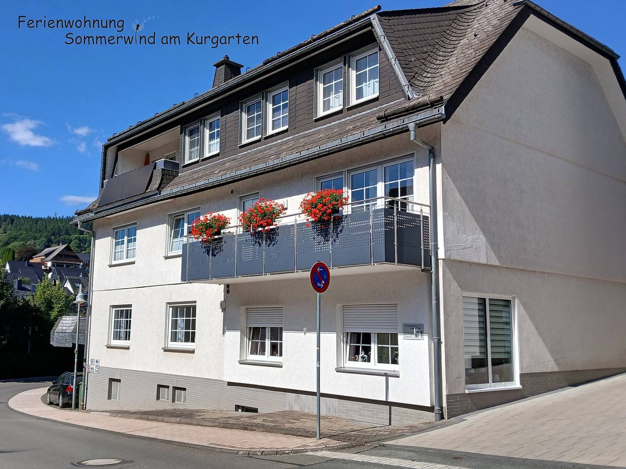 Geheel appartement, Appartement 'Zentrum Zum Kurgarten' met Uitzicht op de Bergen, Balkon en Wifi in Willingen, Upland