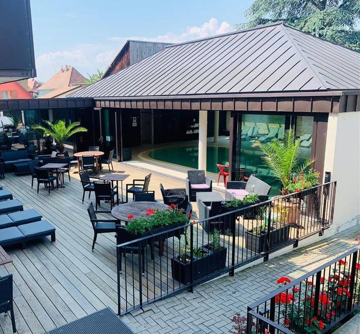 Hôtel pour 2 personnes, avec piscine ainsi que terrasse et sauna, animaux acceptés dans Ostheim - 2