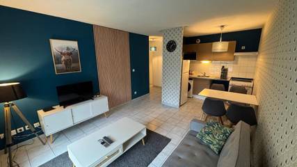 Gîte pour 5 personnes, avec balcon ainsi que vue et piscine à Touques