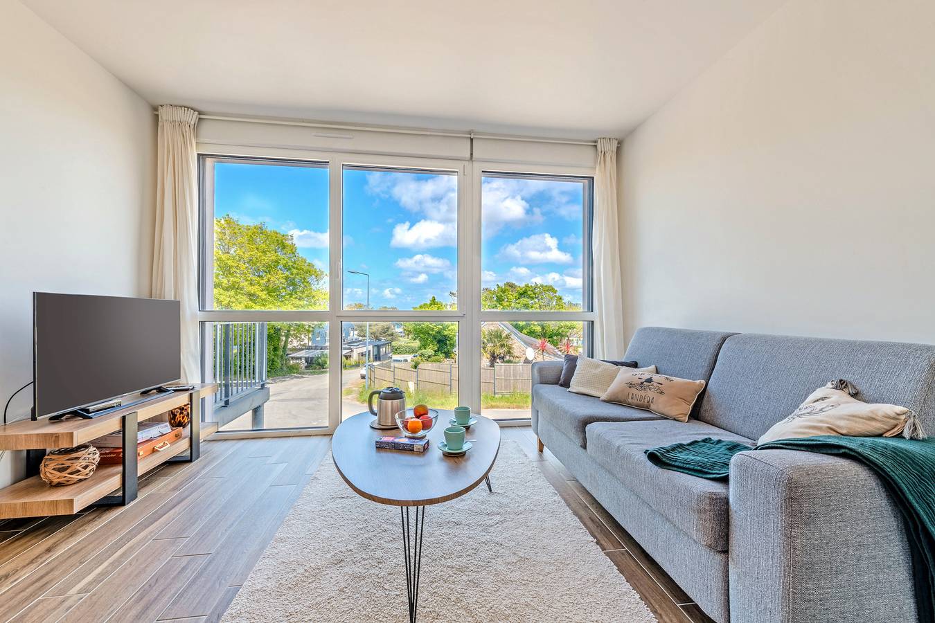 Ganze Wohnung, Ferienwohnung 'Les Terrasses De La Palud' mit Meerblick und privater Terrasse in Landéda, Brest und Umgebung