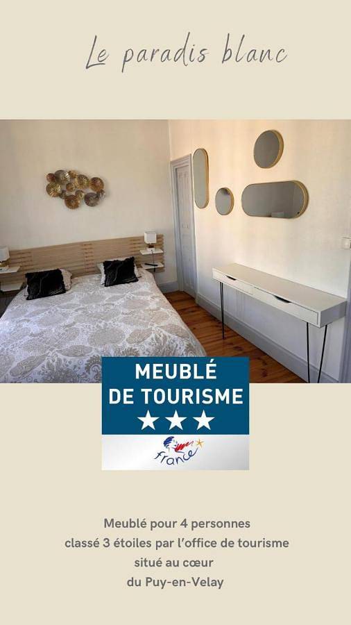Appartement entier, Le paradis blànc in Le Puy-en-Velay, Haute-Loire