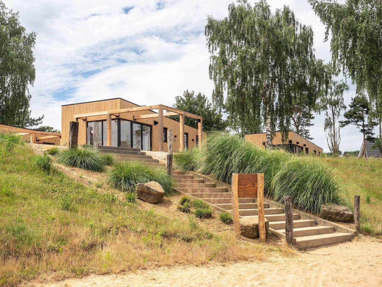 Luxury Lodge with Beach View in Bergen (Limburg), De Maasduinen National Park