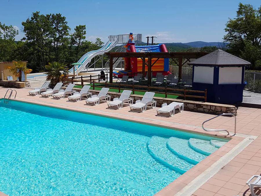 Flower Camping l'Epi Bleu - Mobilhome 6 personas - Home-Flower Premium 30m² (3 habitaciones) + 16m² terraza cubierta in Banon, Forcalquier region