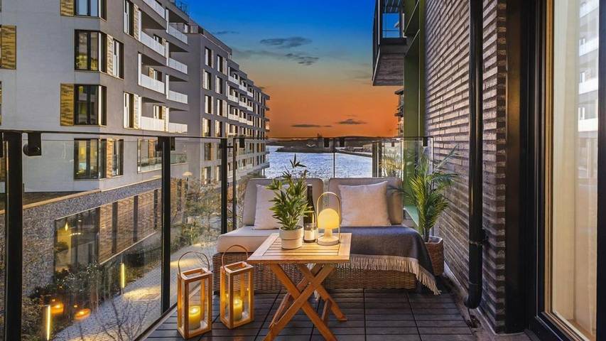 Apartamento para 3 personas, con vistas además de jardín y vistas al lago en Oslo