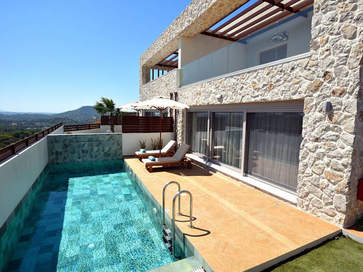 Ferienhaus für 2 Personen, mit Pool und Balkon sowie Garten auf Rhodos - 3