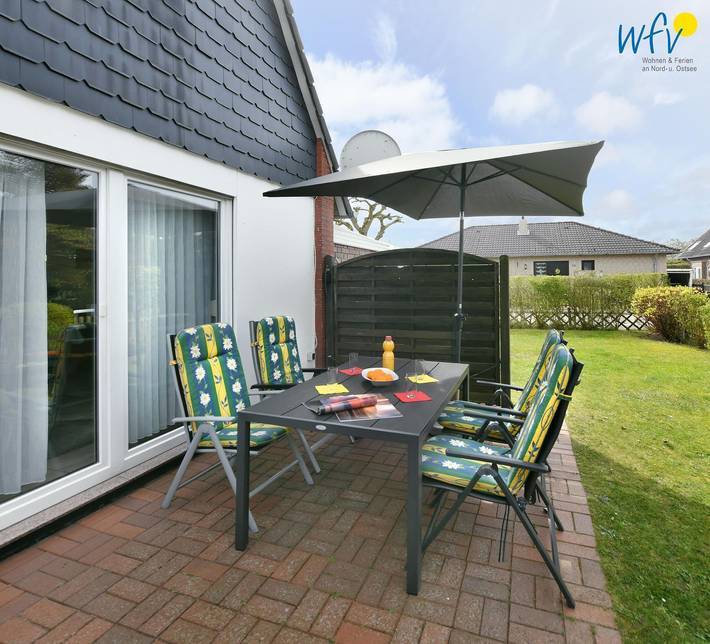 Ferienhaus für 4 Personen, mit Terrasse und Garten auf Borkum