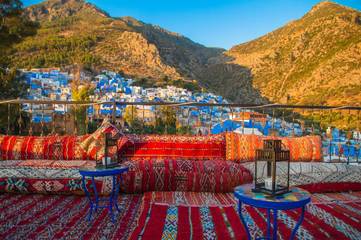 Hôtel pour 2 personnes, avec vue ainsi que terrasse et sauna à Chefchaouen