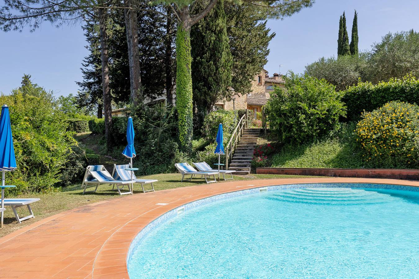 Ferienhaus 'La Ripa - Appartamento I Nidi' mit Gemeinschaftspool, Garten und Wlan in San Gimignano, Siena Provinz