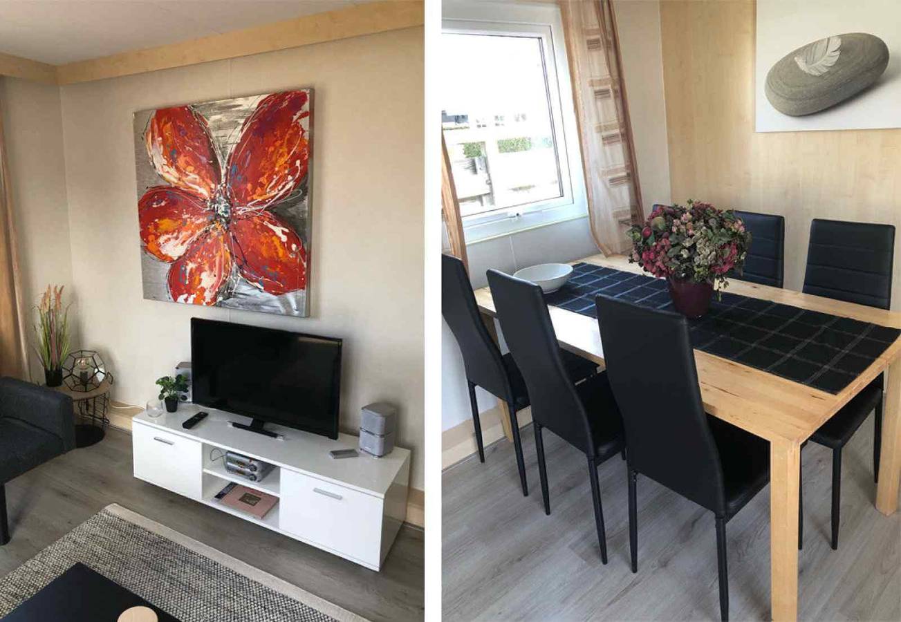 Schönes 6-Personen-Chalet in Tzummarum in der Nähe des Wattenmeeres in Franekeradeel, Niederländische Nordsee