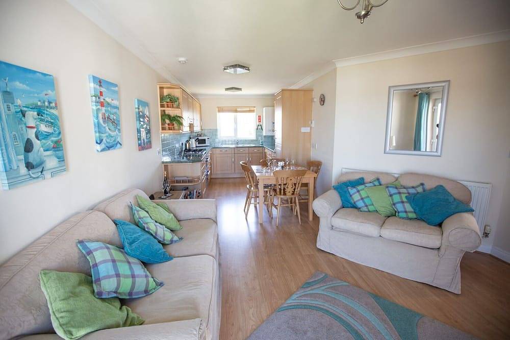 Ganze Wohnung, Modernes Apartment mit atemberaubendem Blick auf den Fistral Beach, Newquay in Newquay, Cornwall