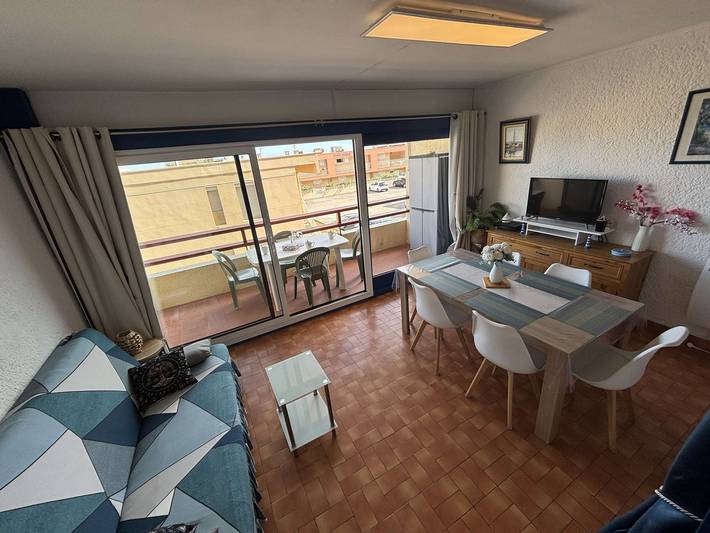 Ganze Wohnung, 2-Zimmer-Wohnung Kabine, strandnah, Balkon in Port-la-Nouvelle, Mittelmeerküste (Frankreich)