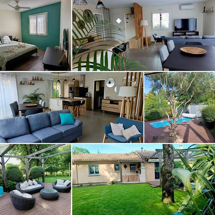 Villa pour 6 personnes, avec piscine et jardin